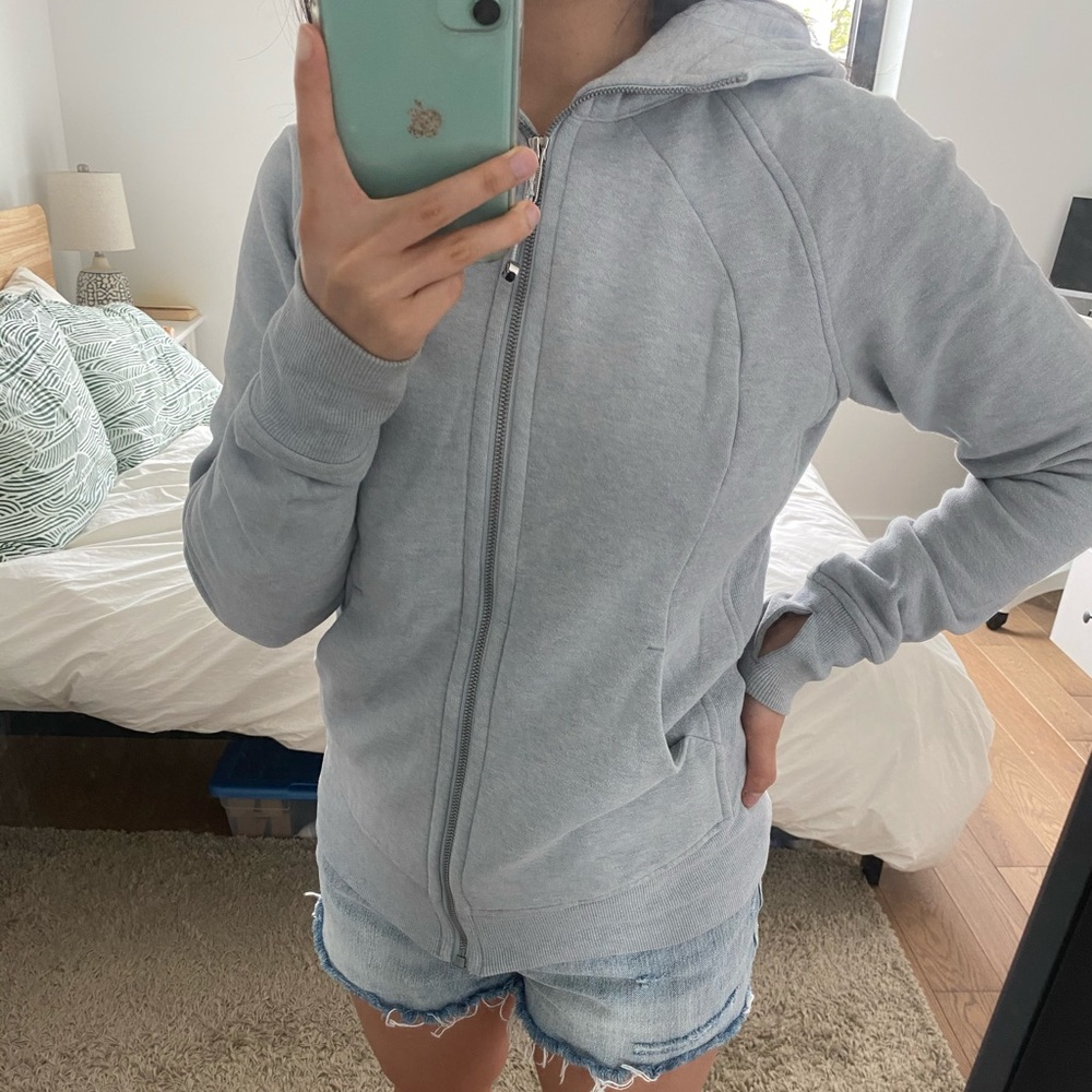 Lululemon Grey Scuba Zip Up